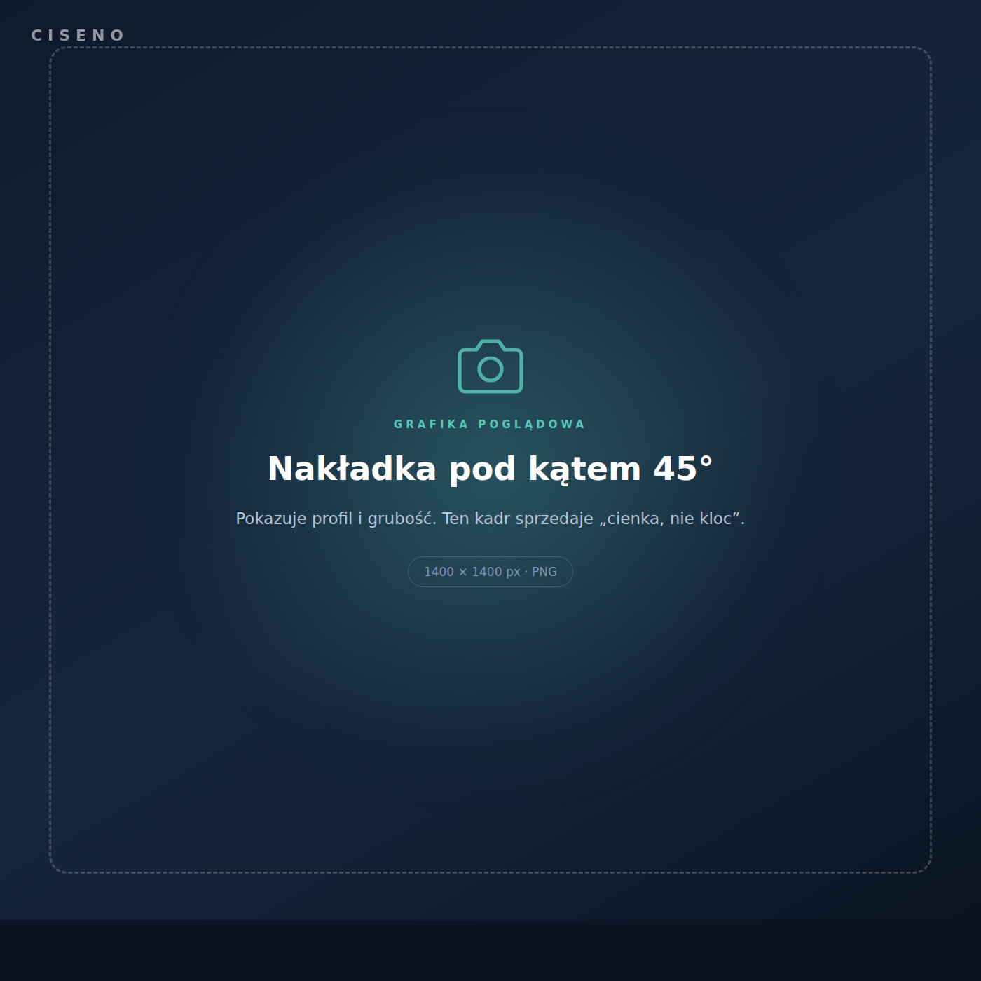 Nakładka Ciseno Pro pod kątem — profil i grubość